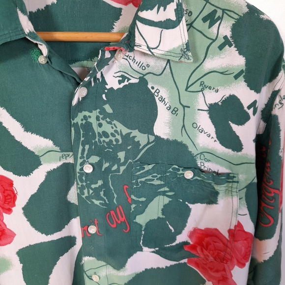 Vintage Print Shirt Don't Cry For Me Argentina Size L - Picture 4 of 7